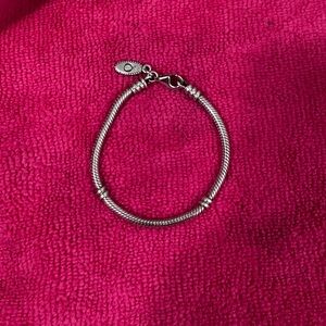 Pandora Silver Charm Bracelet Snake Chain Lobster Clasp